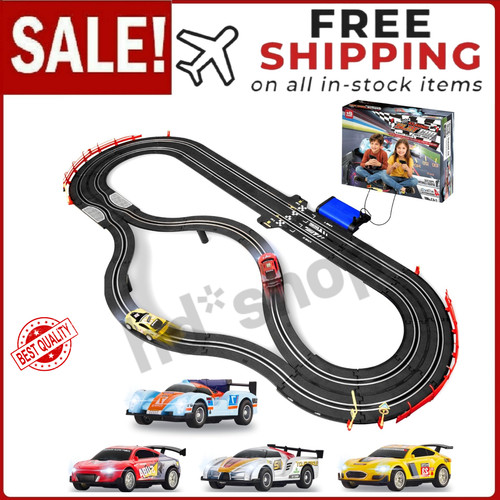 Electric slot car race - car, track